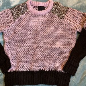 Cynthia Rowley Sweater Lavender and Black size small.